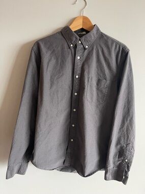 J. Crew Men's Button-Down Shirt in Charcoal